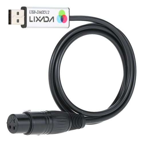 Lixada Usb A Dmx Adaptador De Interfaz Led Dmx512 Ordenador