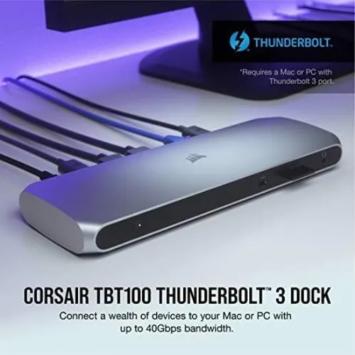 Corsair Tbt100 Thunderbolt 3 Dock: Carga De 85 W, Soporte D