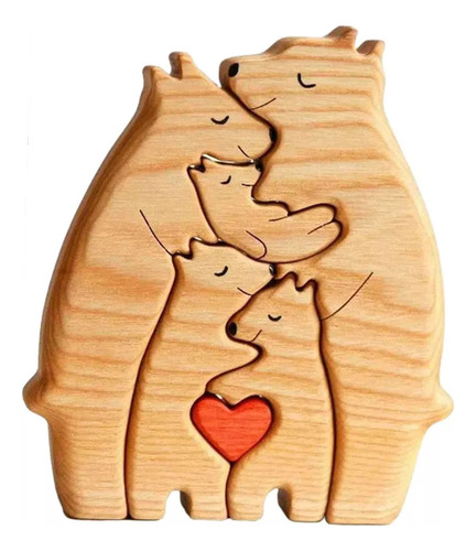 Puzle Madera La Familia Bear Con 5 Osos.
