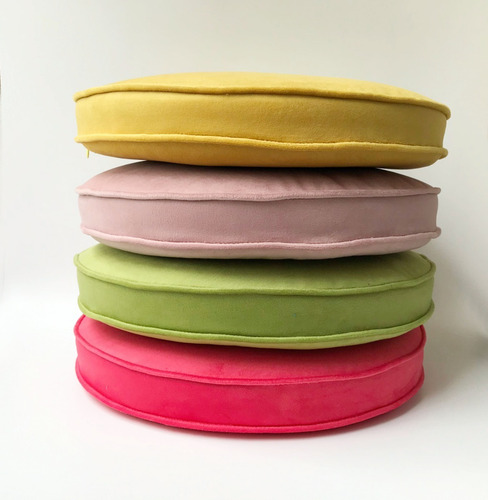 Imagen 1 de 4 de Almohadones Redondos Para Sillas 50cm Pequeño Taller