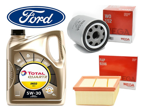 Kit Filtros Ford Fiesta Kinetic 1.6 + Aceite Total 5w30 4l
