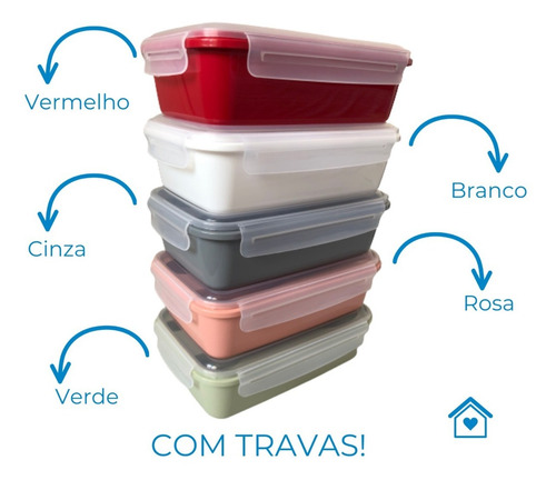 Marmita Maromba 900ml Com Porta Talher Kit 10 Unidades