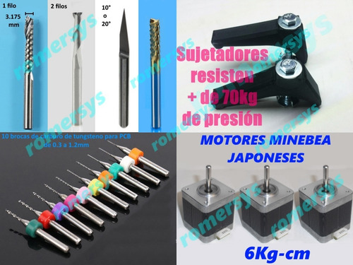 Profe Garcia, Kit Cnc 6kg-cm, 60cm, 120w, 14 Fresas, Arduino (Usado)