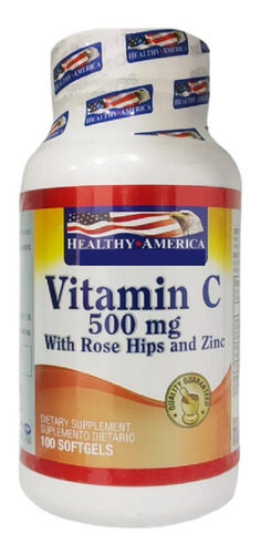 Vitamina C 500mg Rose Hips 100u - Unidad a $470