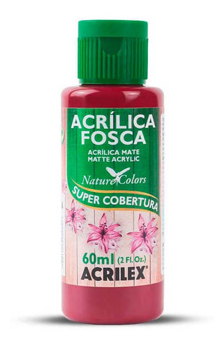 Tinta Acrílica Fosca Acrilex Para Artesanato 60ml - Cores Cor Cereja