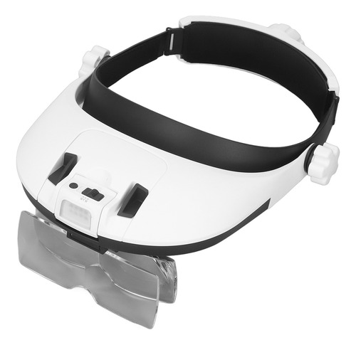 Lupa Con Diadema Y Lupa, Lentes De Aumento Recargables Led