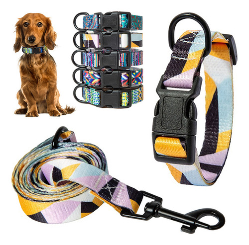 Juego De Collar Y Correa Para Perros Pequeños, Medianos Y Gr
