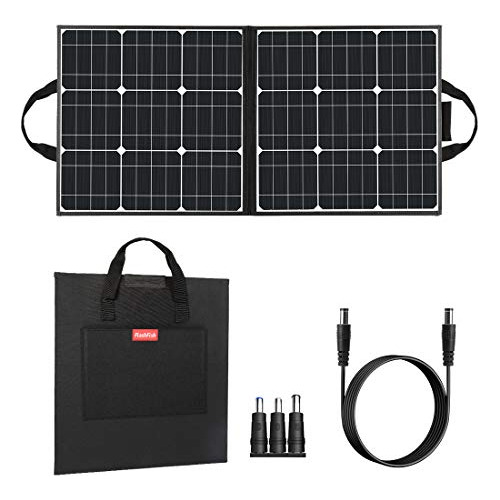 Panel Solar Portátil De 50w 18v, Cargador Solar Plegable Fla