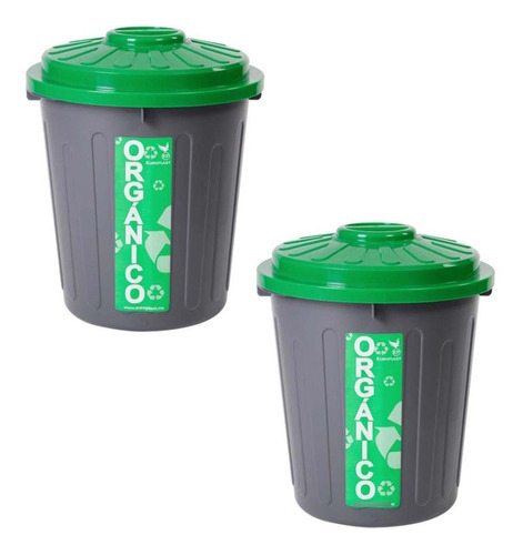 Contendedor De Basura Ecológico, Mxrgm-002, 2 Pzs, 22lts, Po