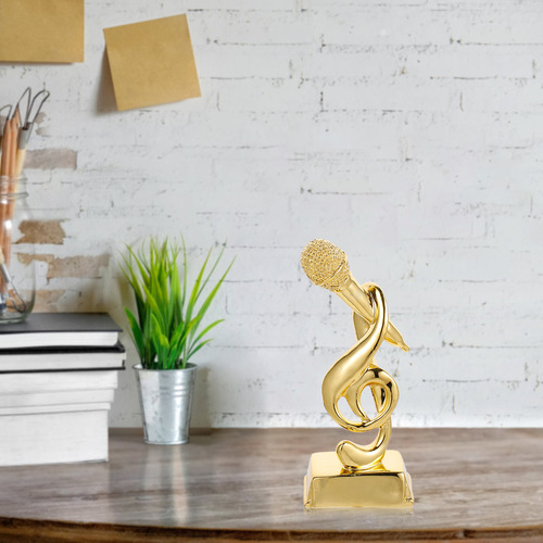 Trofeo De Micrófono De Competición Para Niños, Trofeo Decora