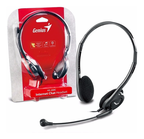 Auriculares Genius Con Microfono Hs-200c Ajustable Pcreg