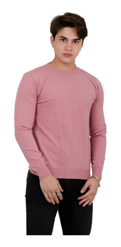 Sweater Liso Escote Redondo Elastizado Art 8499