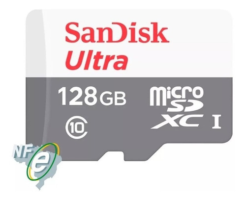 Cartão Micro Sdxc 128gb 100mb/s Class10 Orig Sandisk Ultra