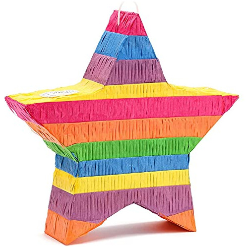 Pequeña Piñata Estilo De Estrella Multicolor Para 5 De May