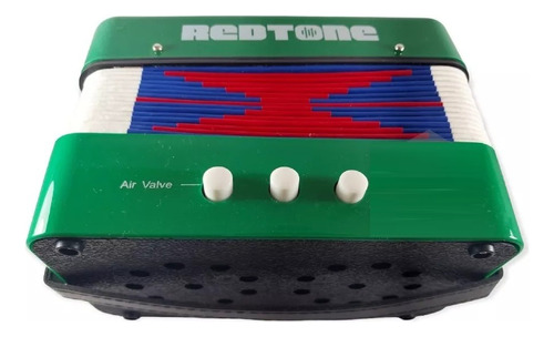 Acordeon Niños 3 Bajos 7 Teclas Redtone Muy Bueno Colores Vs