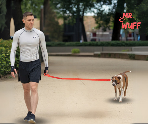 Correa Para Perro Larga 6m Resistente Mr Wuff Color Rojo