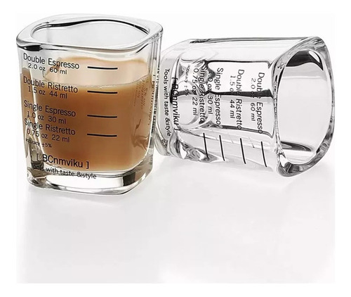 Zl Copos Medidores De Café Expresso De 2 Oz Para Baristas,