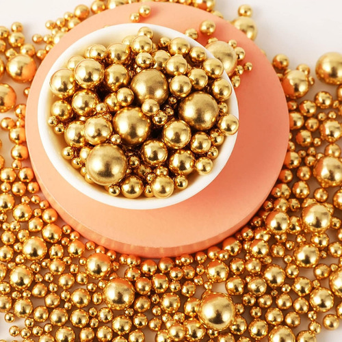 Sprinkles Metalizados Mix Perlas, Rods Oro Y/o Plata 100grs