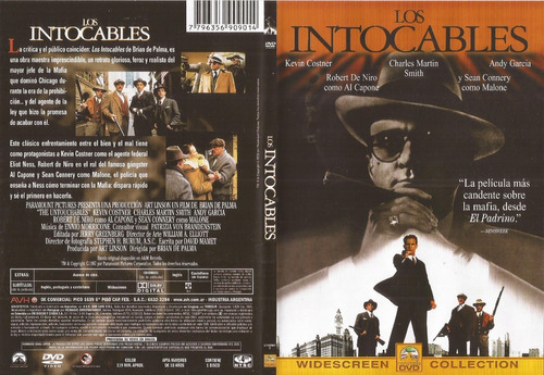 Los Intocables Dvd Kevin Costner Sean Connery Robert De Niro