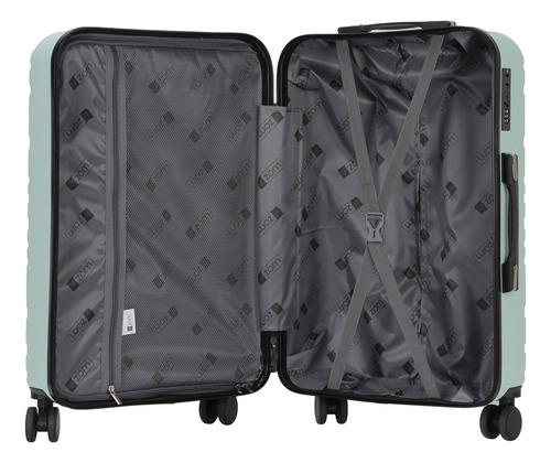 Set Completo De 3 Valijas Para Viaje Zom Linea Wavy | Blue Mint Con Carcaza Rígida, Carro Reforzado Y Candado De Combinación.
