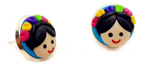 Aretes Muñeca Regional Diseño Mexicano Fimofemi