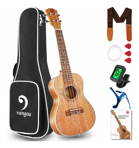 Ukelele Para Concierto Caoba 23 Principiante Adulto Kit