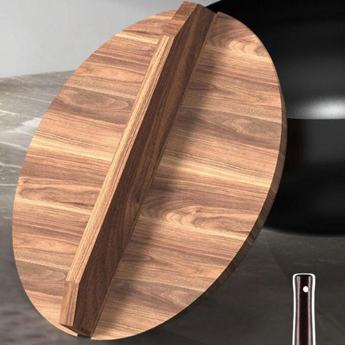 Wok Chino De 9,45 Pulgadas, Cocina De Tapa De Madera
