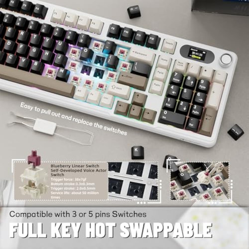 Teclado Mecánico Inalámbrico Para Juegos Attack Shark X98 Pr