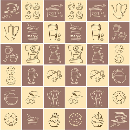 Adesivo De Azulejo Cozinha Hora Do Café 20x20cm Com 24un Cor Marrom