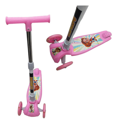 Patinete Infantil Herois Com Luz  Feminino- Vip