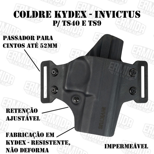 Coldre Kydex Taurus Ts9 Ts40 Invictus Cinto Cintura Ts Owb