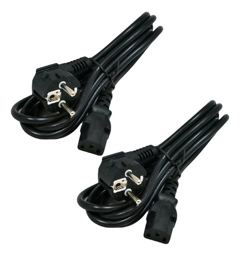 2 Cable De Poder Cables Computador De Corriente 150cm Power 