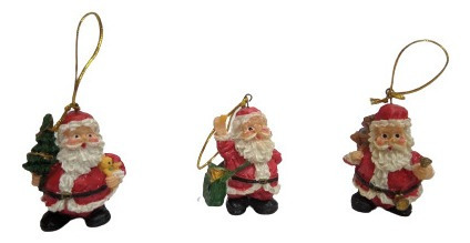 Adorno De Navidad Santa Claus Set De 3 San Nicolas Navideños