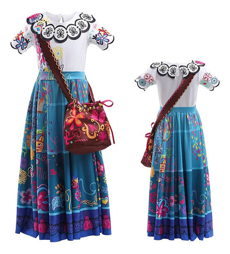 $ Trajes Encanto Cosplay Para Niños-vestido Princesa Mirabel