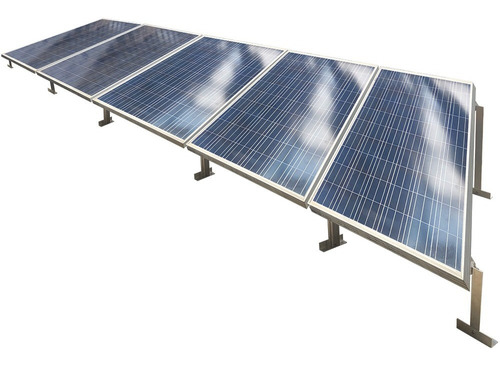 Estructura De Aluminio Sencilla Para 5 Paneles Solares