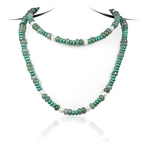 Collar Cowlyn De Doble Capa, Cadena Larga De Perlas Con De A