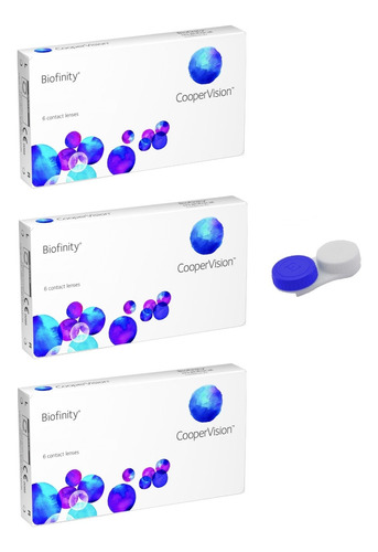 3 Caixas / Lente De Contato Biofinity Com Grau Coopervision