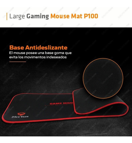 Imagen 4 de 10 de Mouse Pad Gaming Xl Antideslizante Meetion Mt-p100 Premium