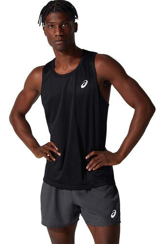 Polo Asics Silver Singlet Performance Black Hombre