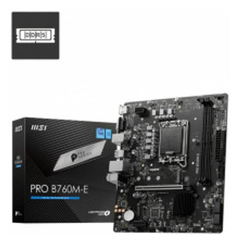 Tarjeta Madre Msi Pro B760m-p Lga1700 4x Ddr5 2x M.2 Usb-c