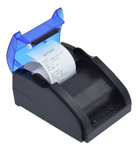 Impresora Termica 58mm Usb Con Copertura Azul Transparente