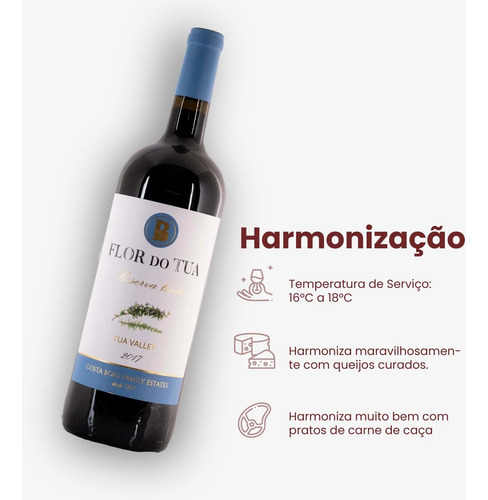 Vinho Tinto Flor Do Tua Reserva 1,5 Litros Costa Boal 2017