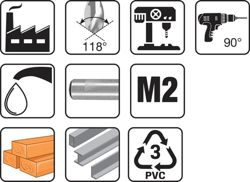 Imagen 4 de 8 de Brocas Para Metal Milimétrica Juego 19 Piezas Uso Industrial