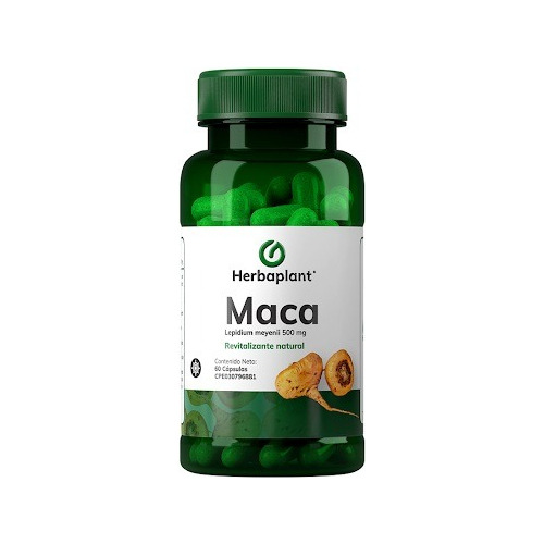 Maca 500 Mg 60 Capsulas Herbaplant Revitalizante Natural