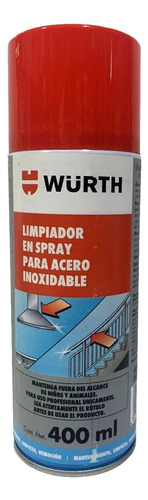 Limpiador En Spray Para Acero Inoxidable Würth 400 Ml