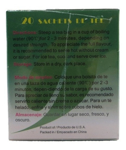 Imagen 3 de 3 de Pack 3 Té Oolong Calidad Premiun 60 Bolsitas En Total