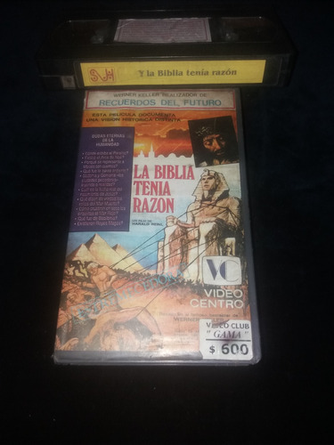 Película Documental La Biblia Tenía Razón Vhs