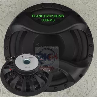 Diamond Audio Subwoofer 12 Plano Dvc2 Ohms 300rms Pza Nuevo