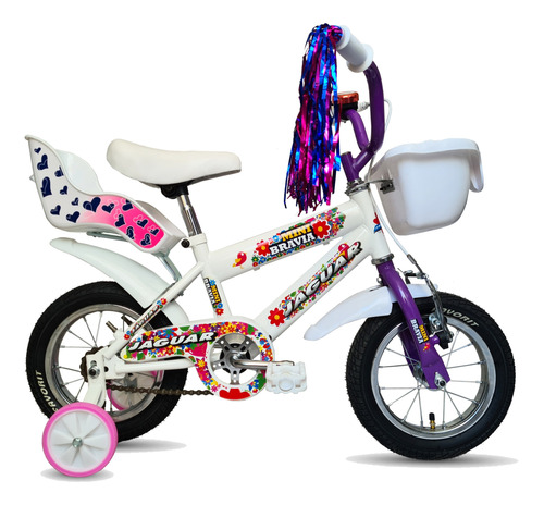 Bicicleta Minibravia Dama Porta Muñeca Canasta Rodada 12 