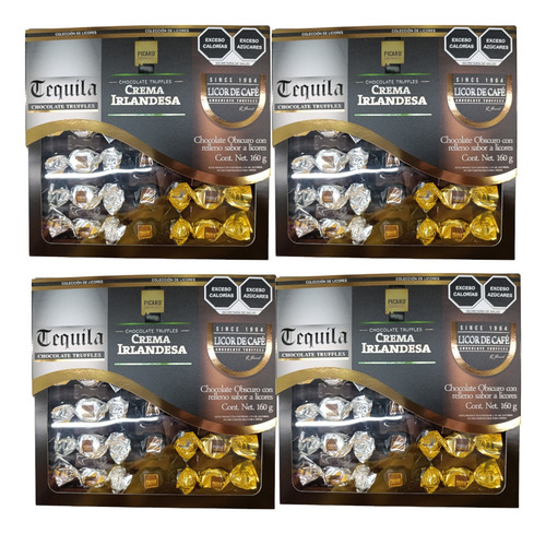 Chocolate Colección Licor 8p 160g C/u Tequila Irlandesa Café